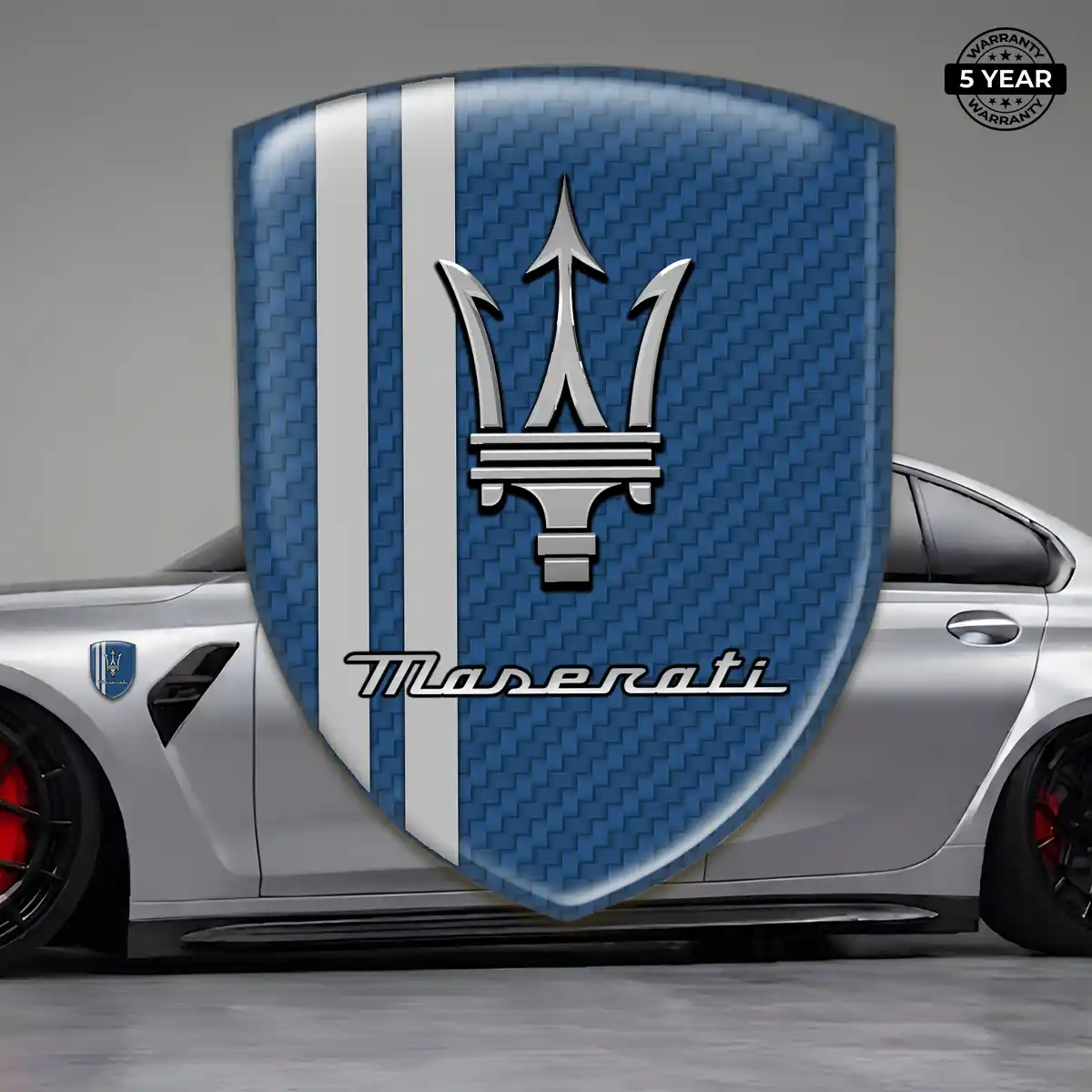 Maserati Emblem Badge Logo Sleek Style