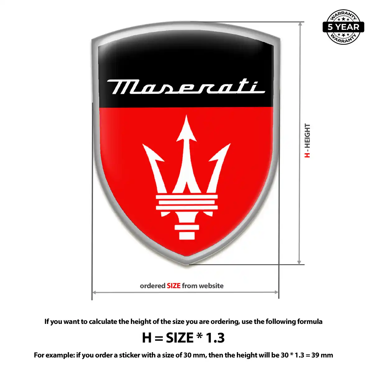 Maserati Emblem Badge Prime Quality