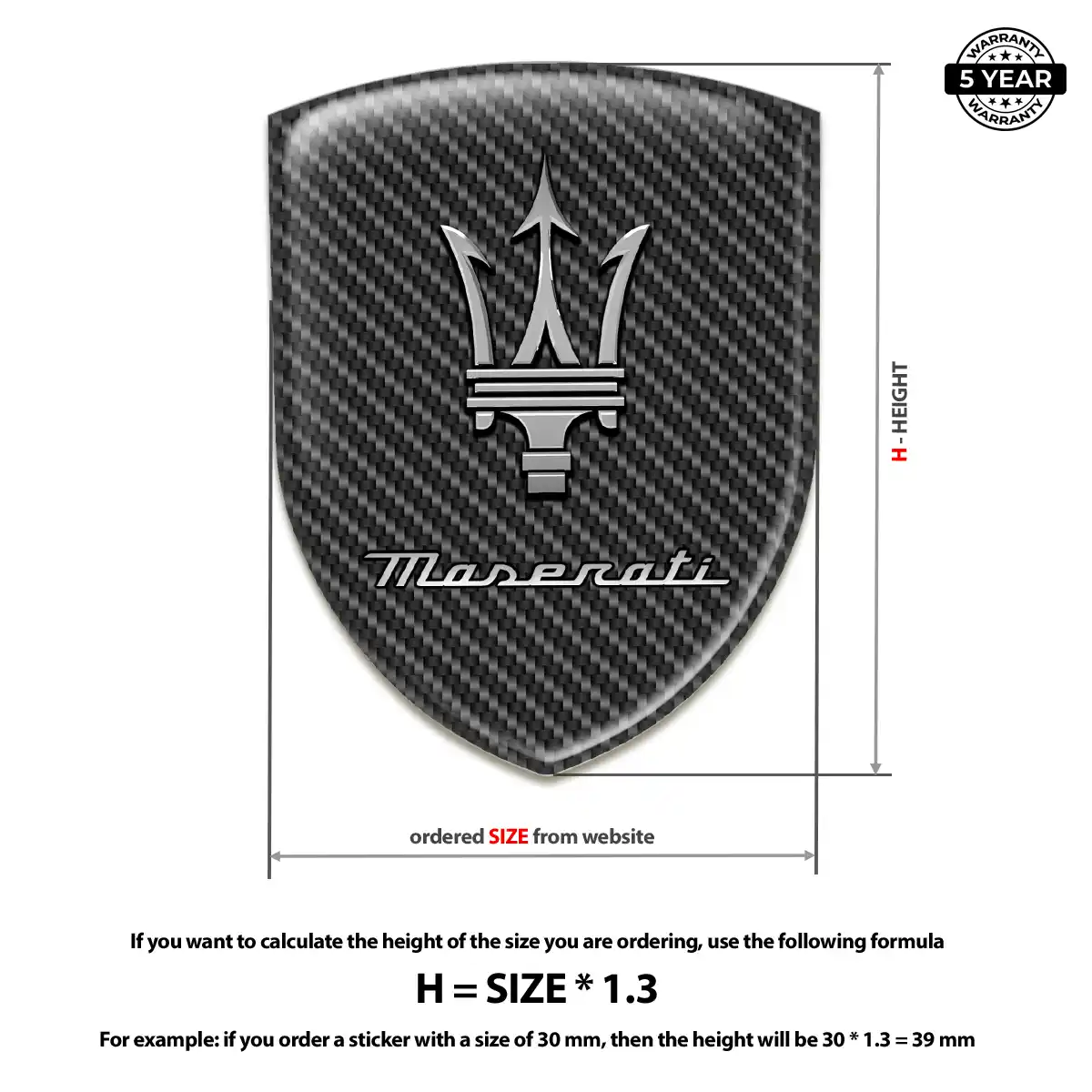 Maserati Emblem Crest Prime Quality