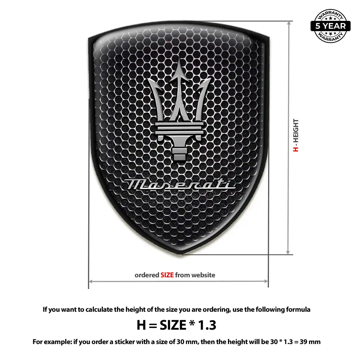 Maserati Emblem Crest Refined Design
