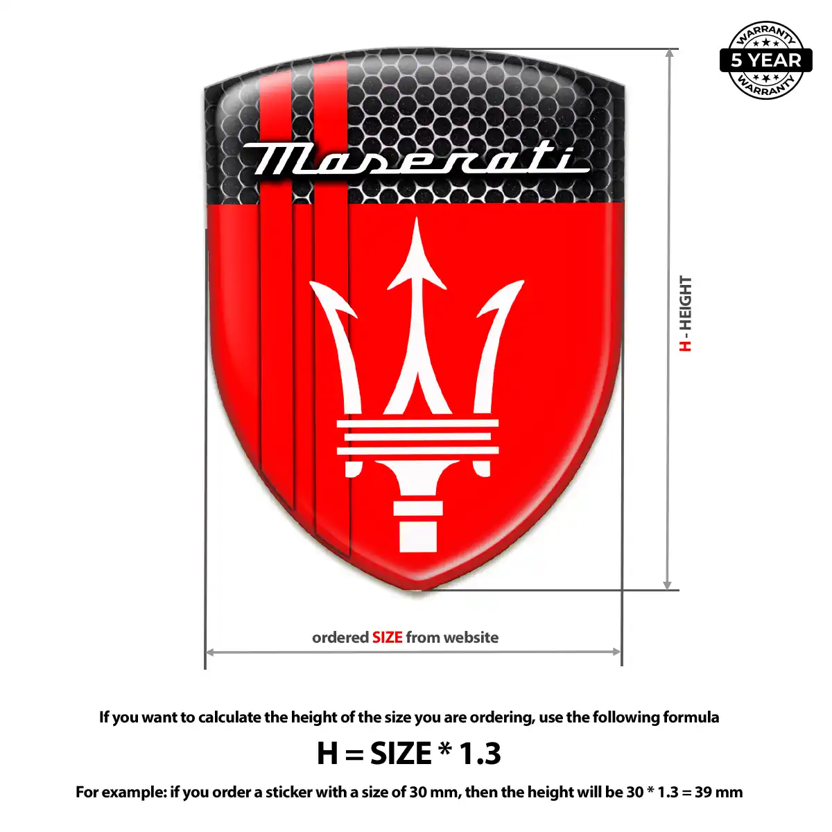 Maserati Emblem Crest Superior Craft