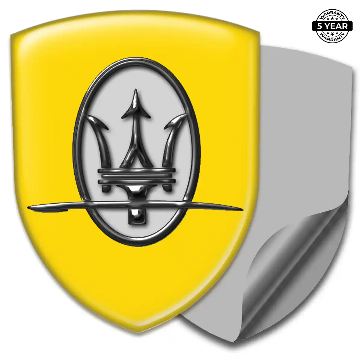 Maserati Emblem Domed Badge Elite Finish