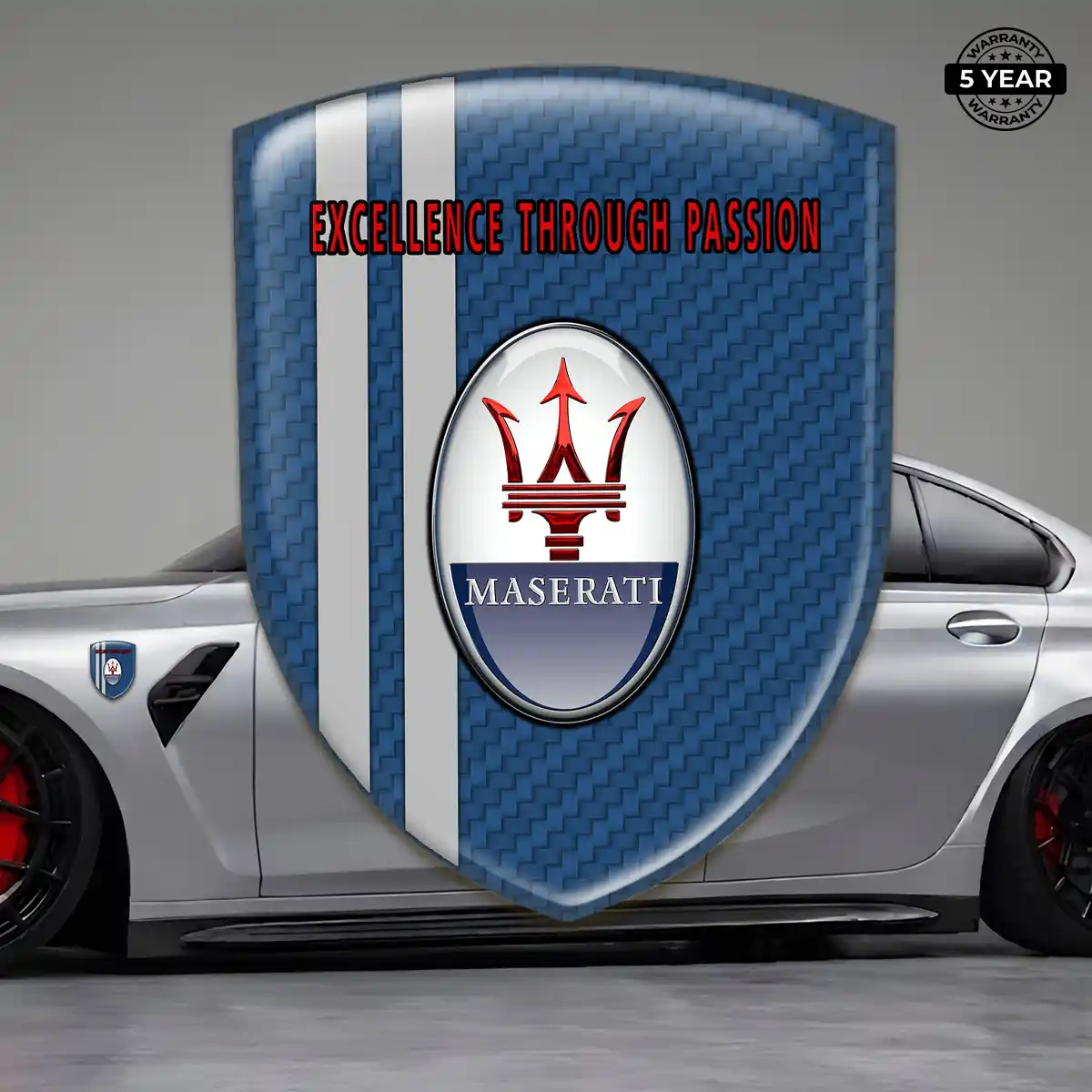 Maserati Emblem Domed Badge Prime Quality