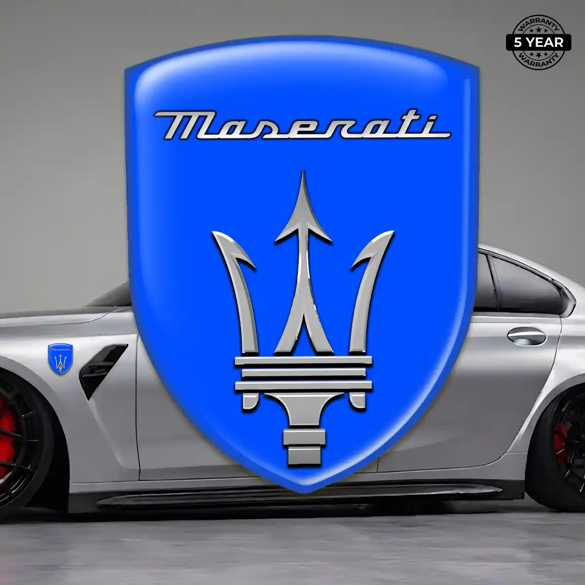 Maserati Emblem Domed Badge Refined Design