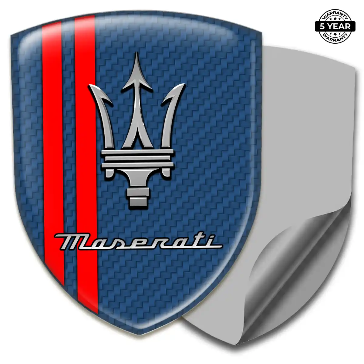 Maserati Emblem Domed Badge Sleek Style