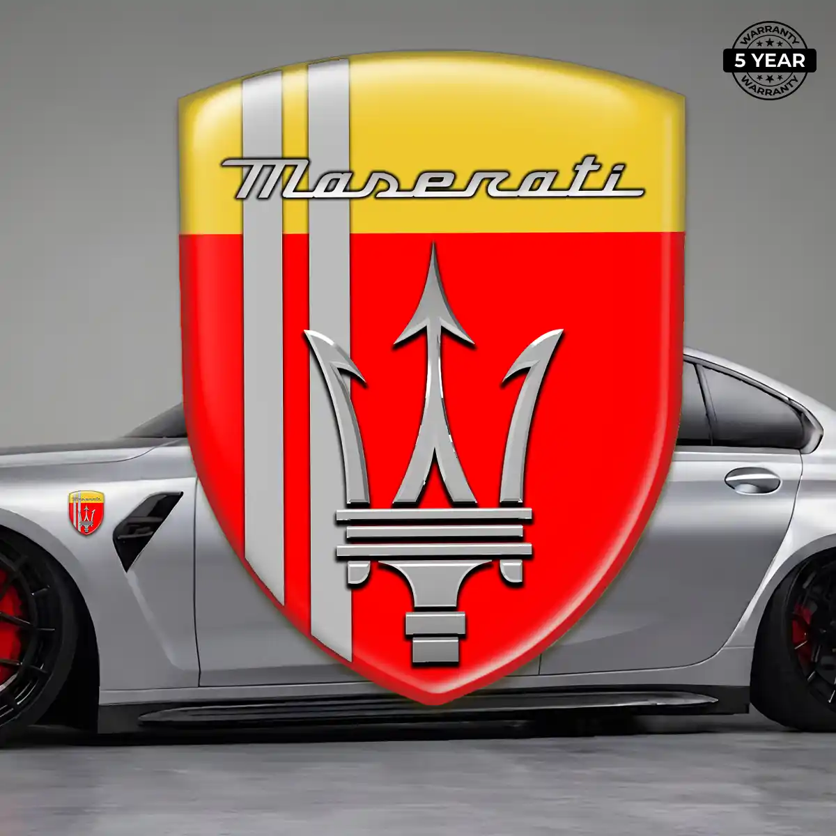 Maserati Emblem Domed Badge Superior Craft
