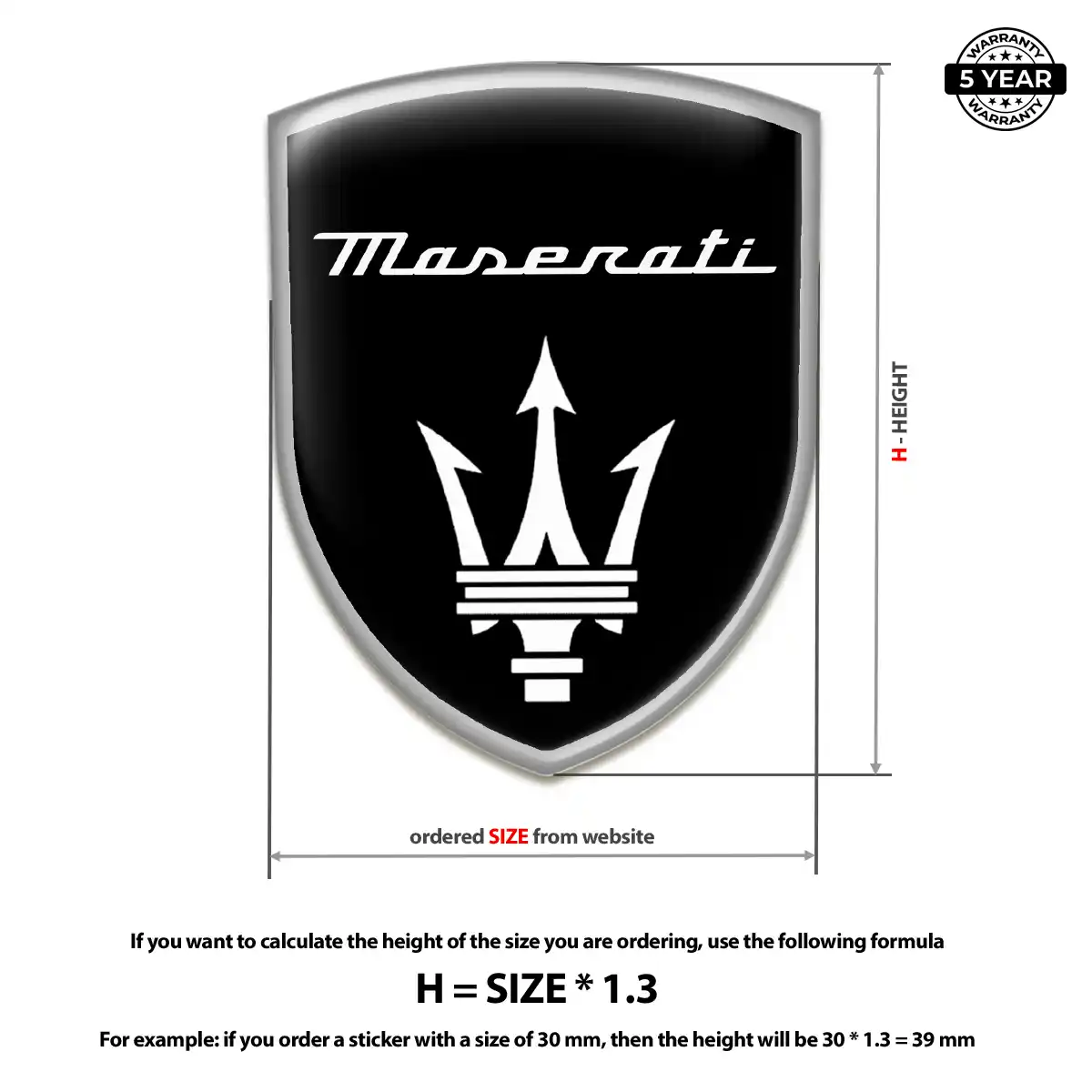 Maserati Emblem Logo Badge Prime Quality