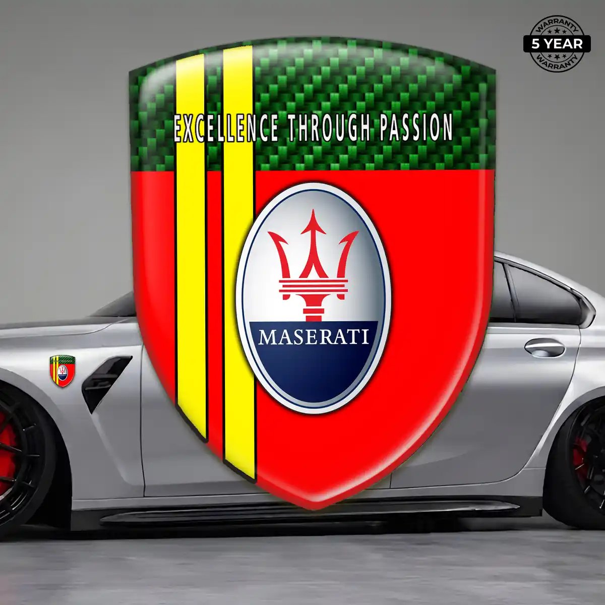 Maserati Emblem Logo Badge Sleek Style