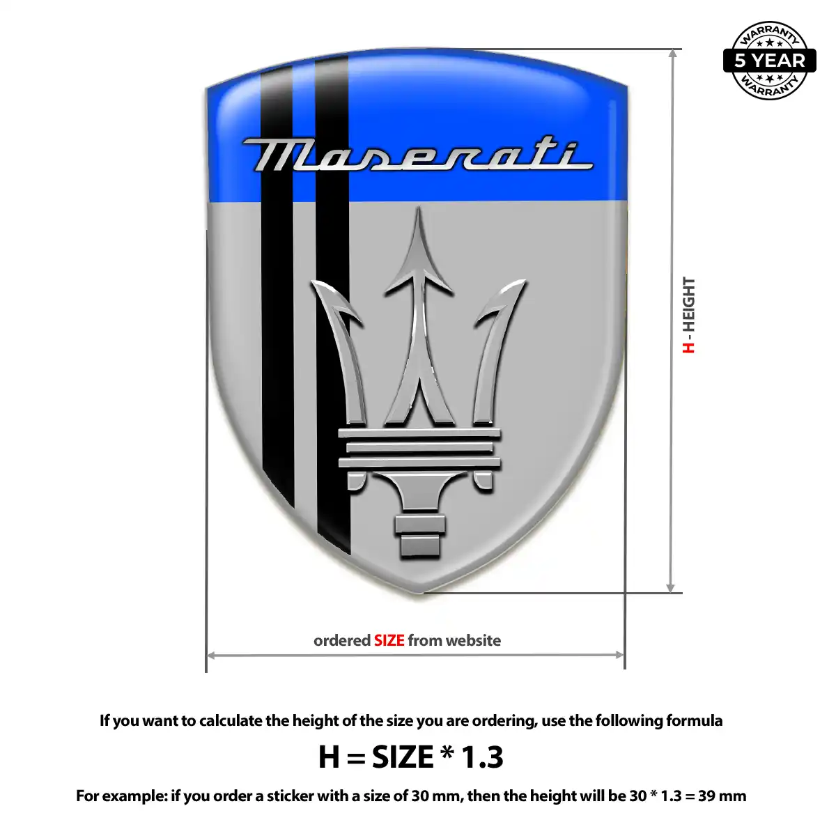 Maserati Emblem Logo Badge Superior Craft
