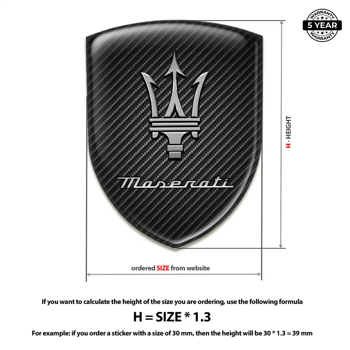 Maserati Emblem Logo Prime Quality