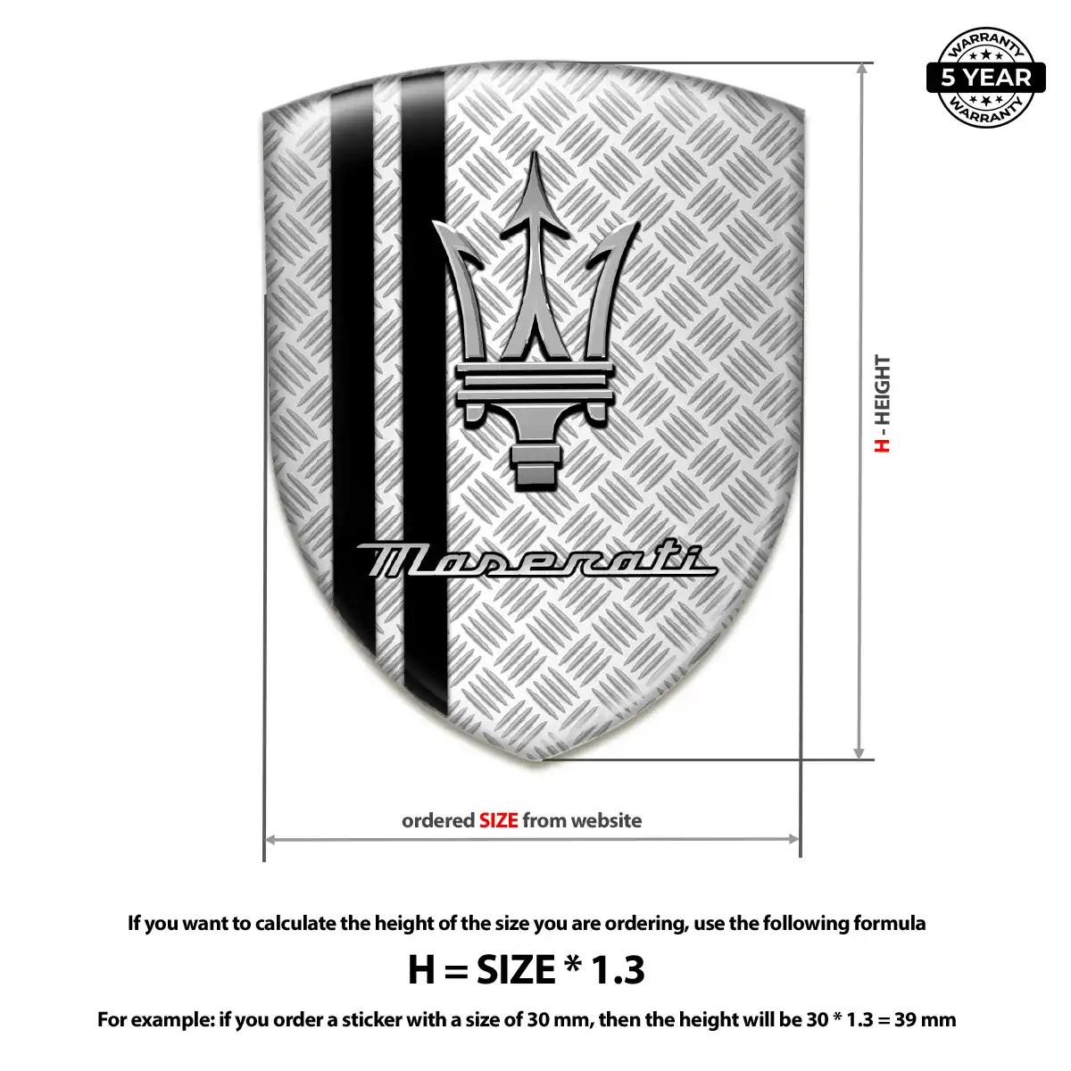 Maserati Emblem Shield Prime Quality