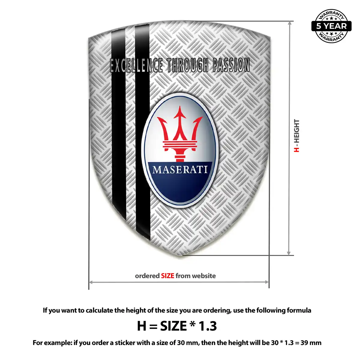 Maserati Emblem Silicone Refined Design