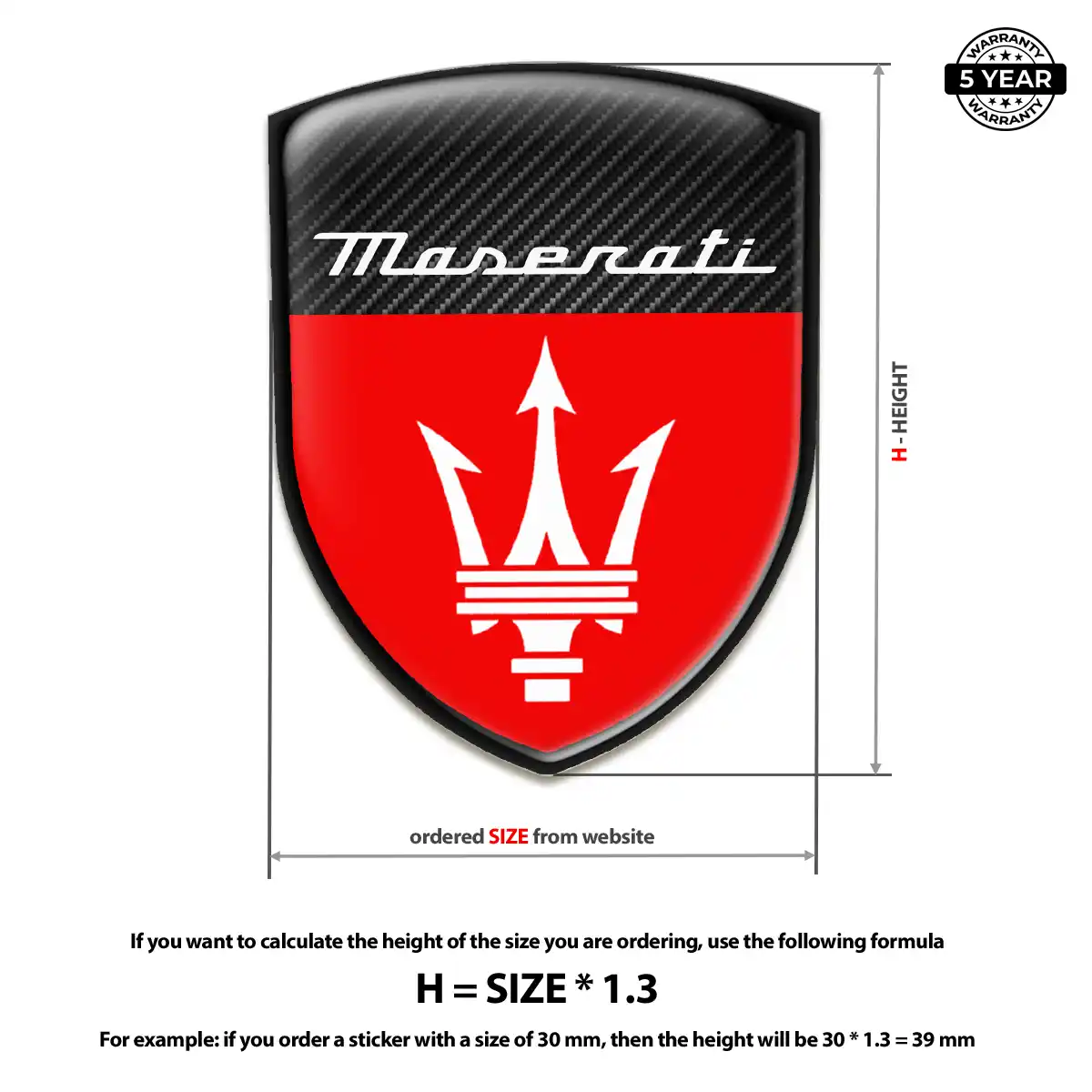 Maserati Emblem Silicone Superior Craft