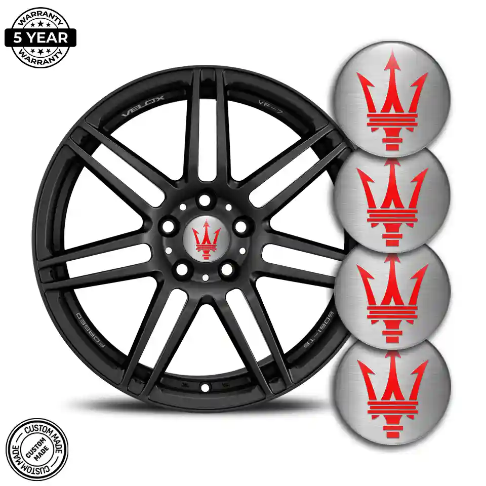 Maserati Emblem Wheel Center Caps Sleek Style