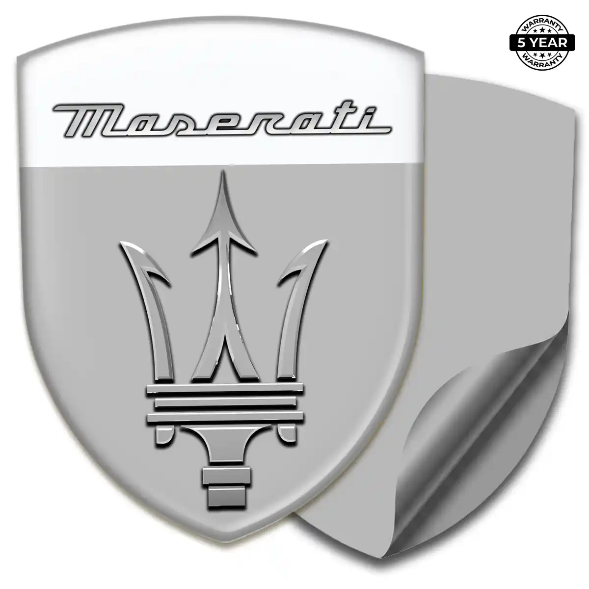Maserati Epoxy Domed Sticker Elite Finish