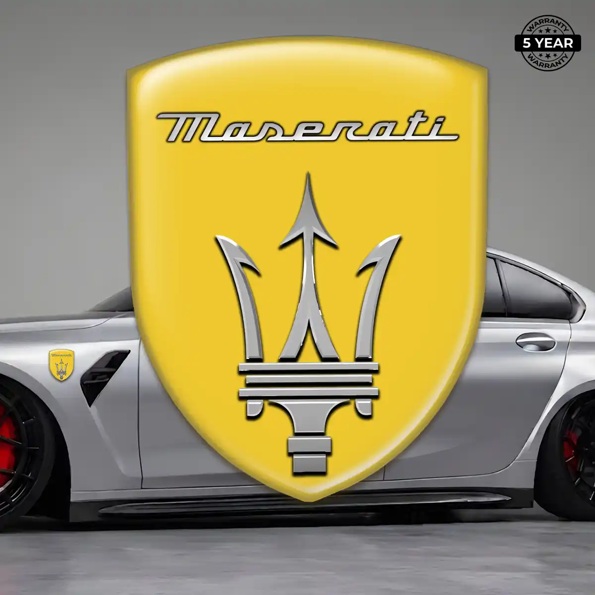 Maserati Epoxy Domed Sticker Superior Craft