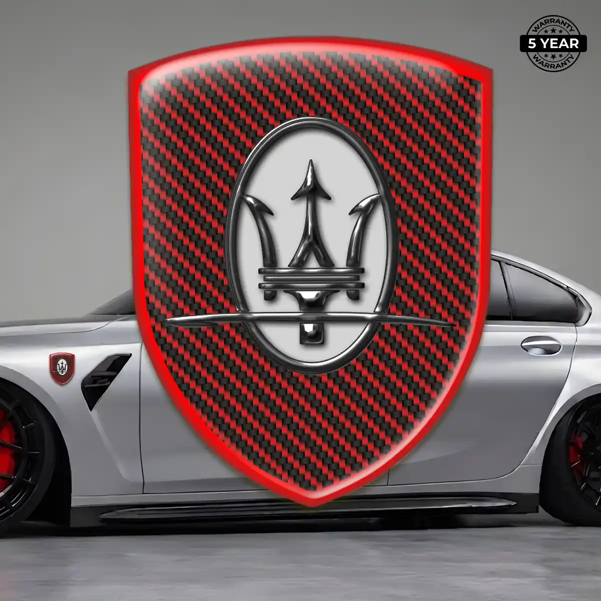 Maserati Gel Badge Sticker Sleek Style