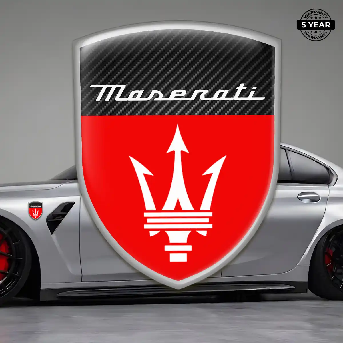 Maserati Gel Badge Sticker Superior Craft
