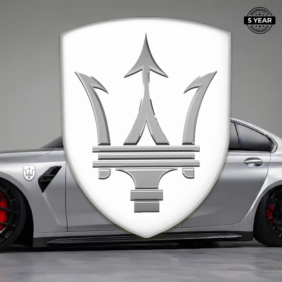 Maserati Gel Emblem Sticker Elite Finish