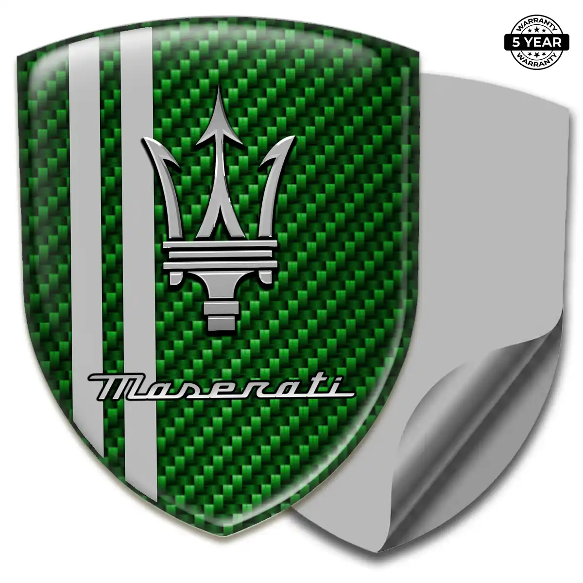 Maserati Gel Emblem Sticker Refined Design