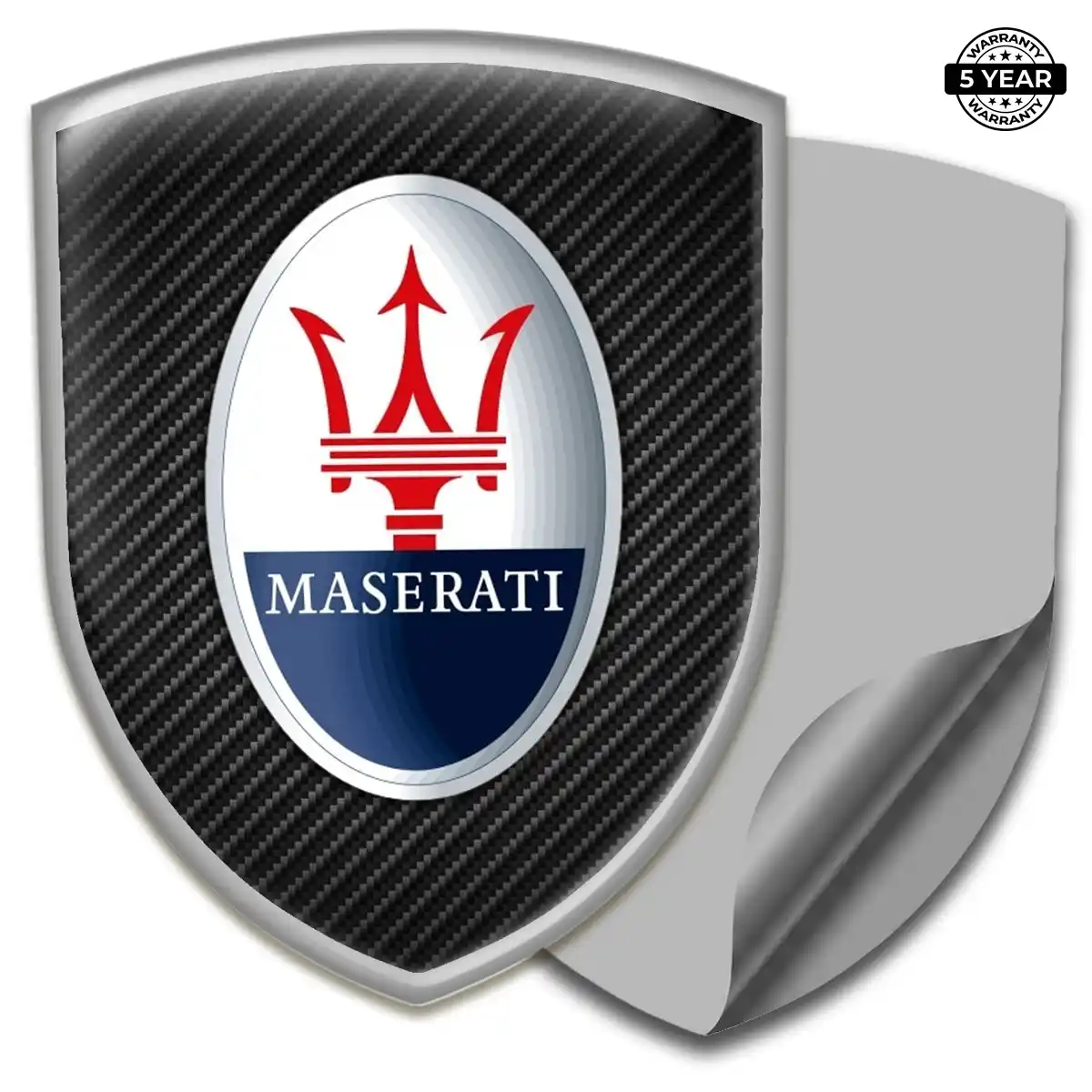 Maserati Gel Emblem Sticker Sleek Style