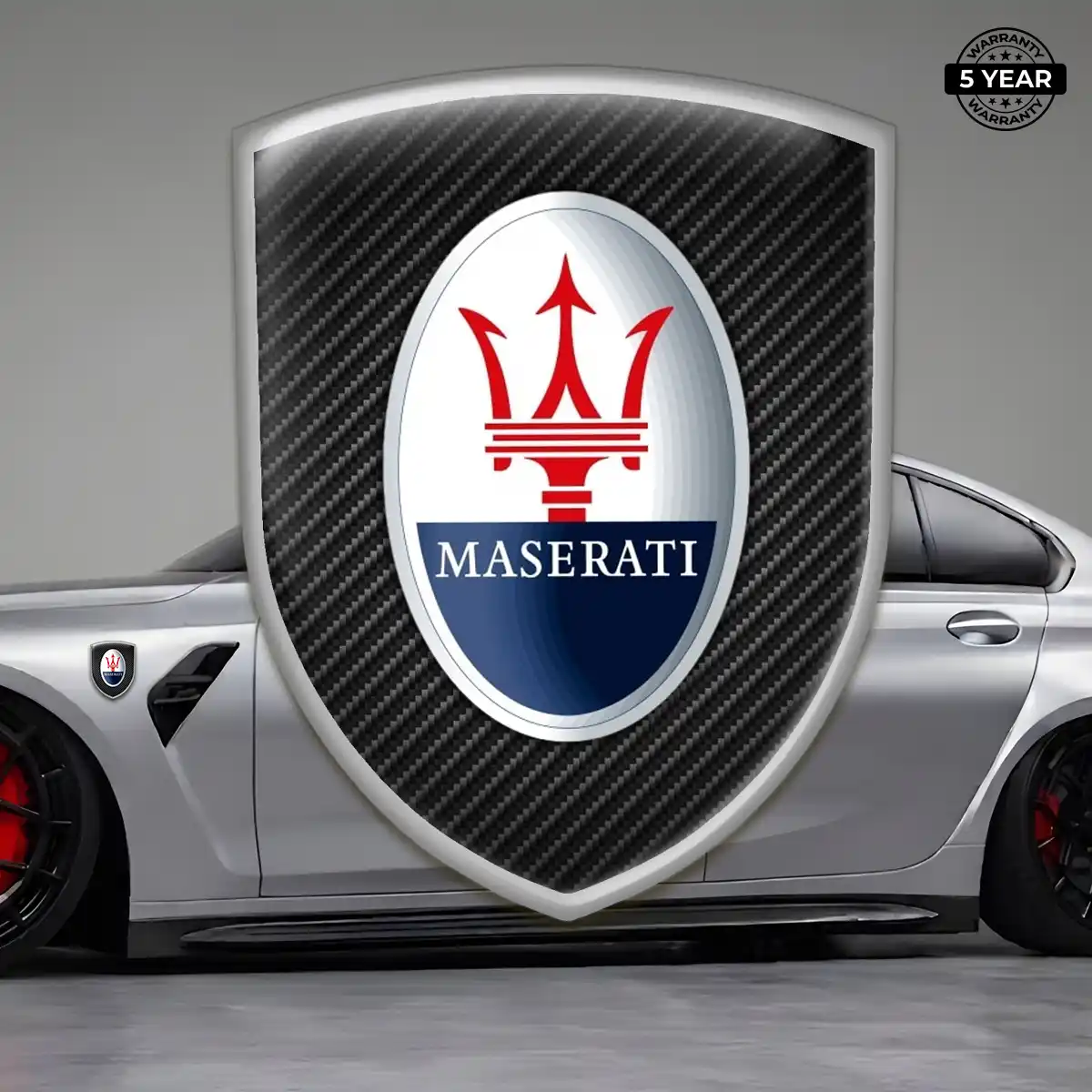 Maserati Gel Emblem Sticker Sleek Style