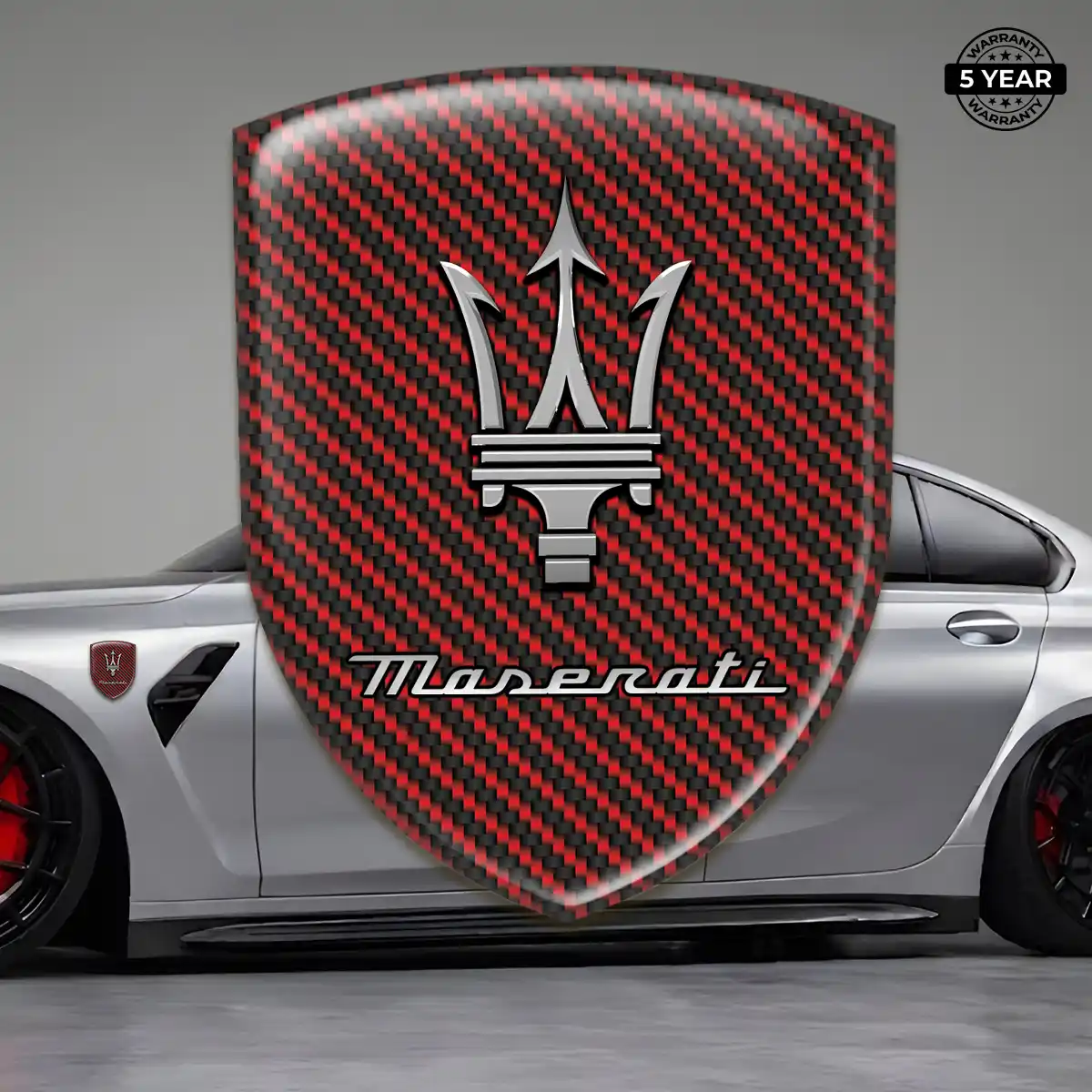 Maserati Gel Emblem Sticker Superior Craft