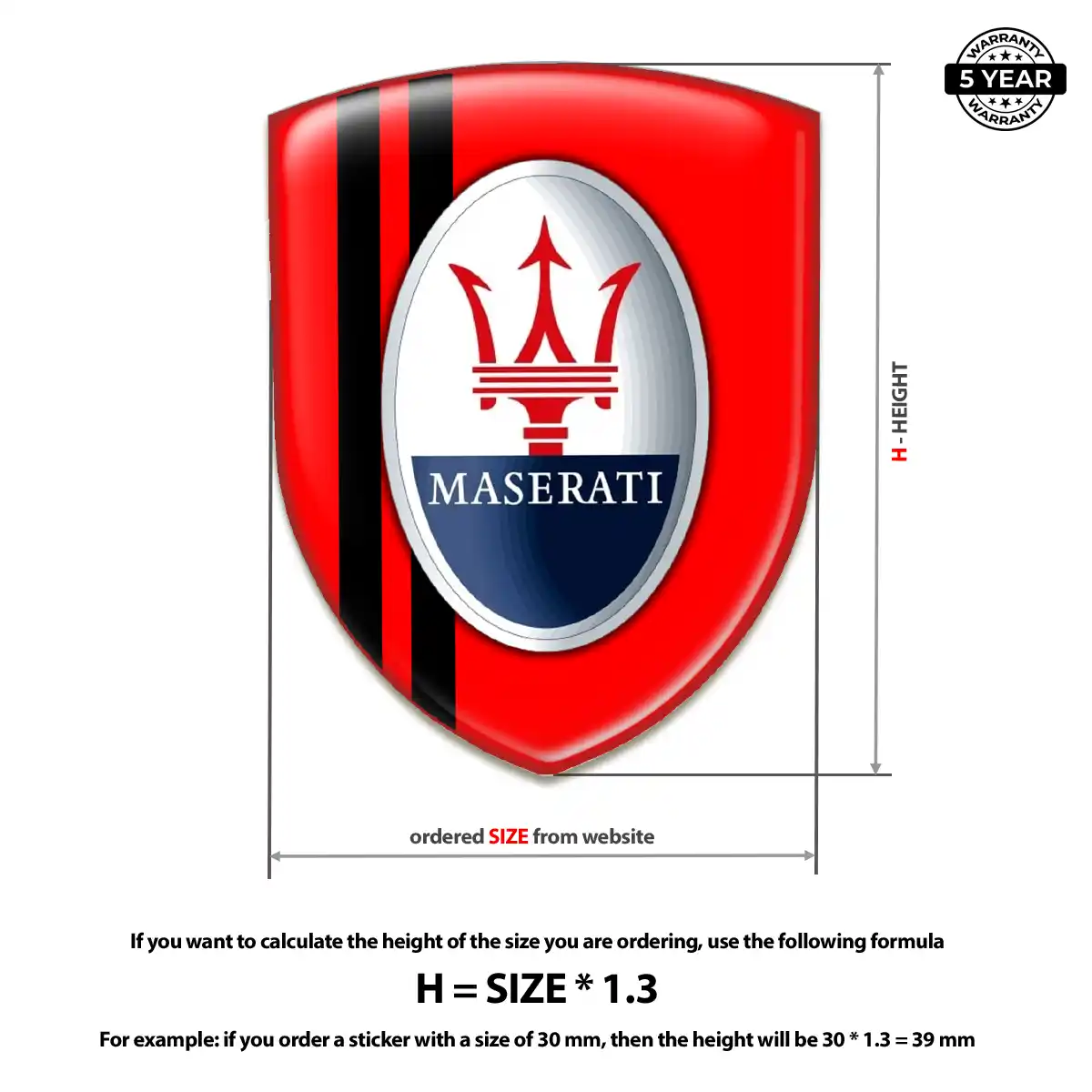 Maserati Logo Badge Elite Finish