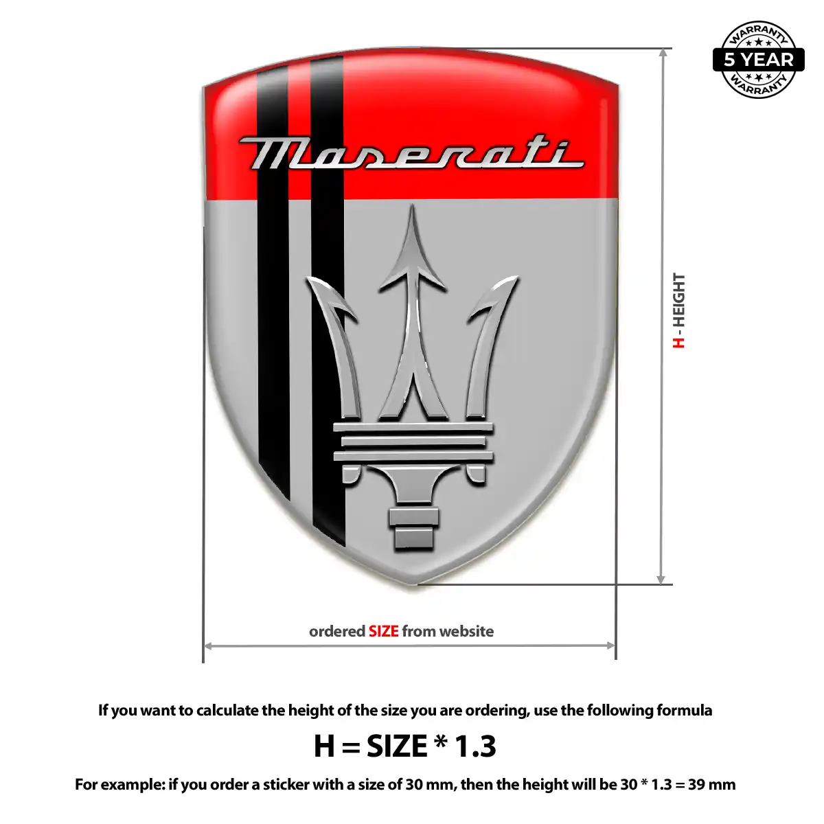 Maserati Logo Badge Prime Quality