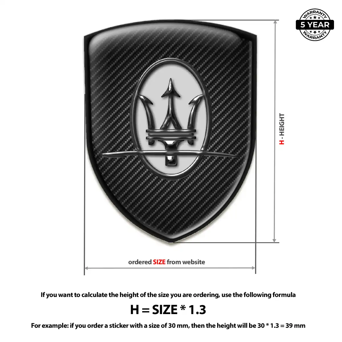 Maserati Logo Badge Refined Design