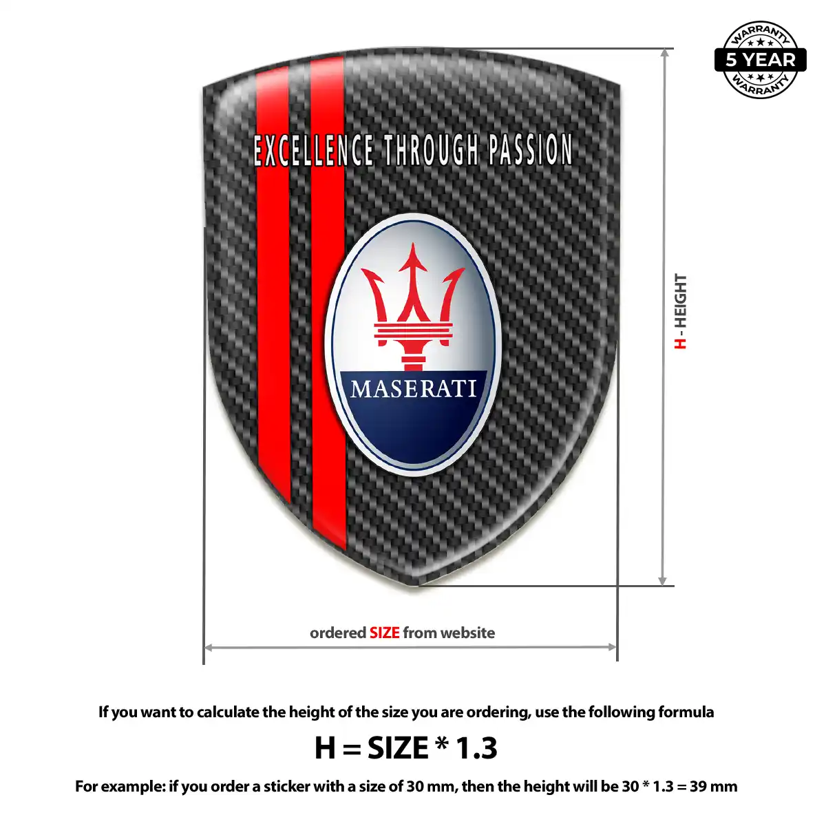 Maserati Logo Badge Sleek Style