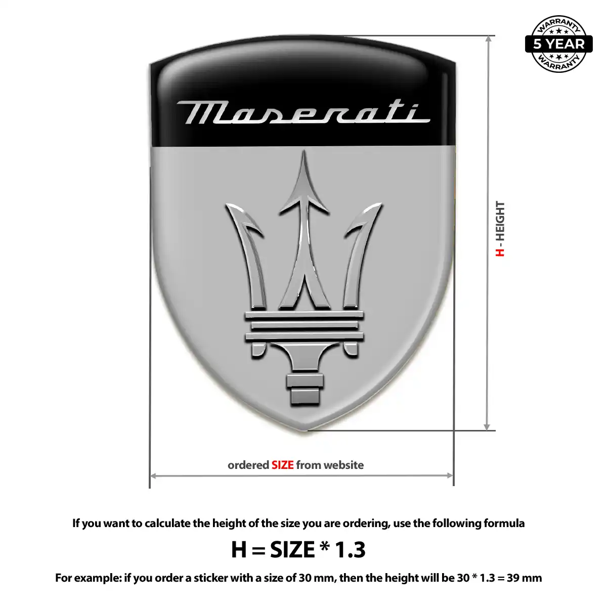 Maserati Logo Badge Superior Craft