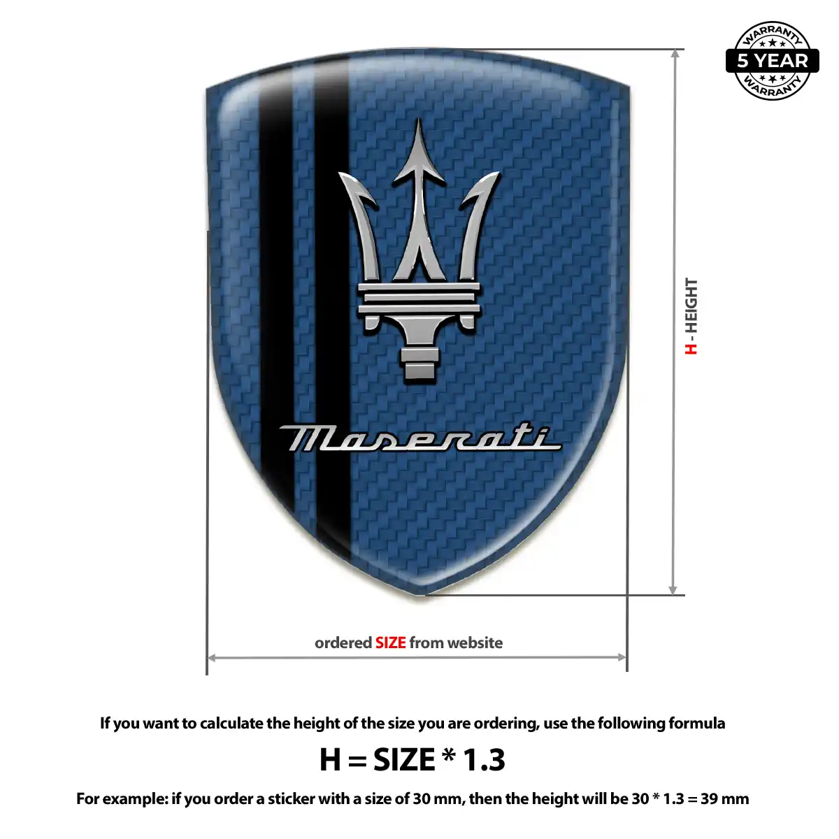 Maserati Logo Emblem Prime Quality