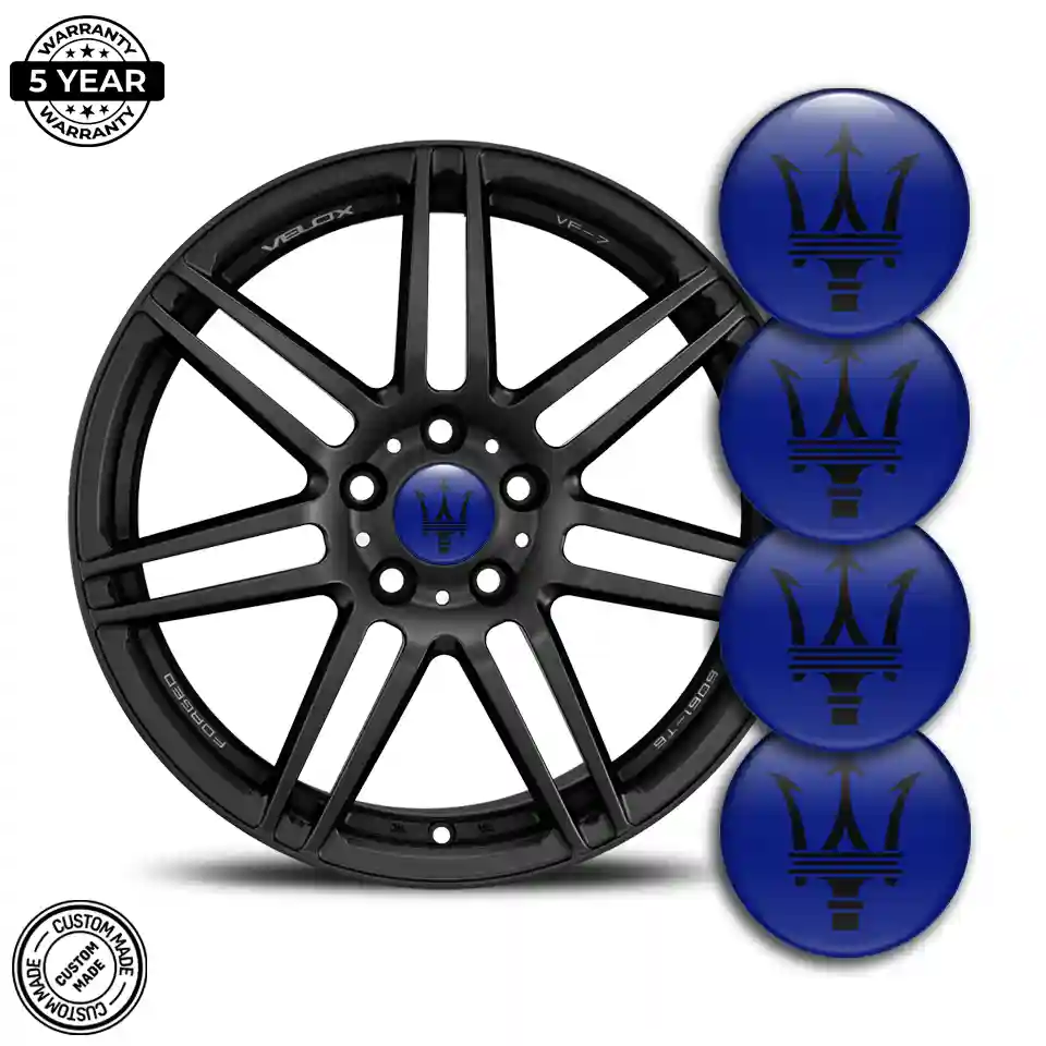 Maserati Logo Silicone Badge Self-Adhesive Sleek Style