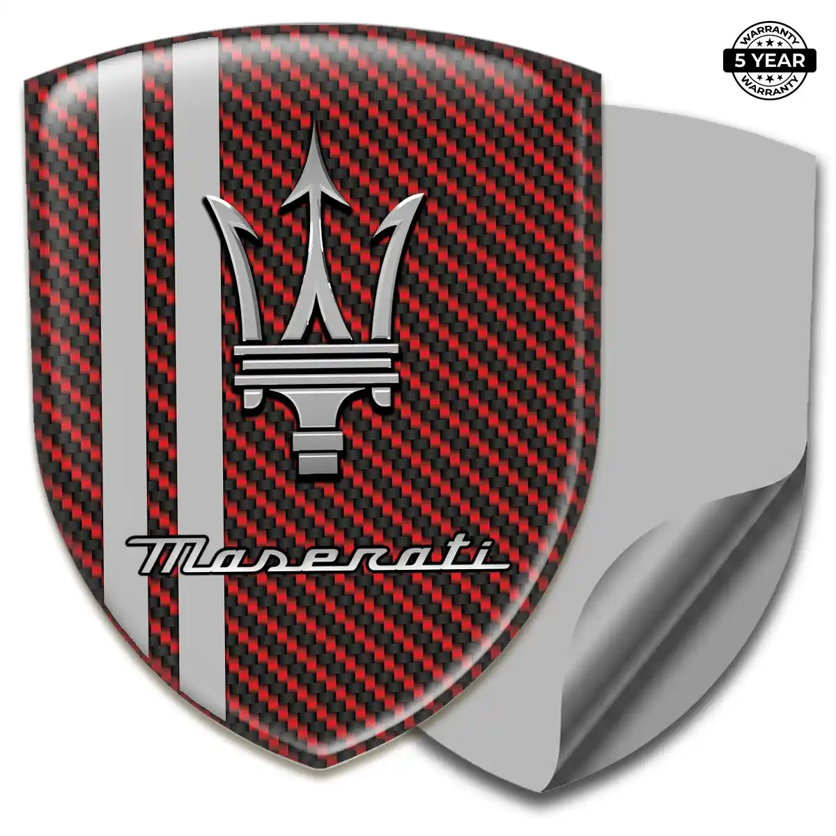 Maserati Logo Sticker Refined Design