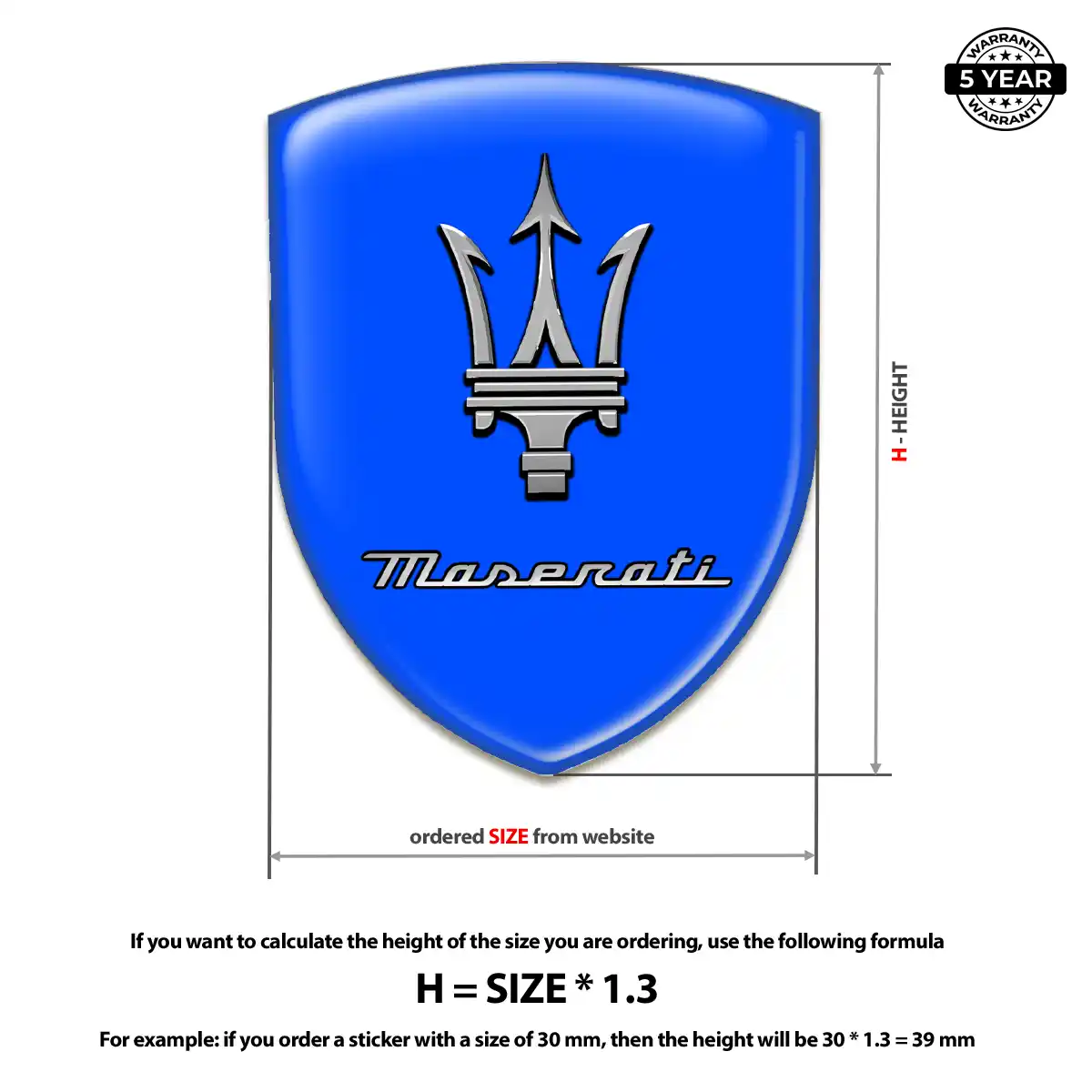 Maserati Logo Sticker Superior Craft