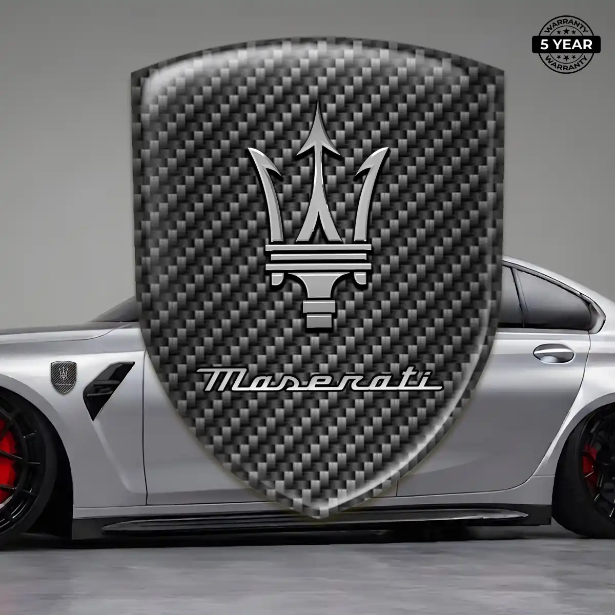 Maserati Polyurethane Domed Sticker Superior Craft