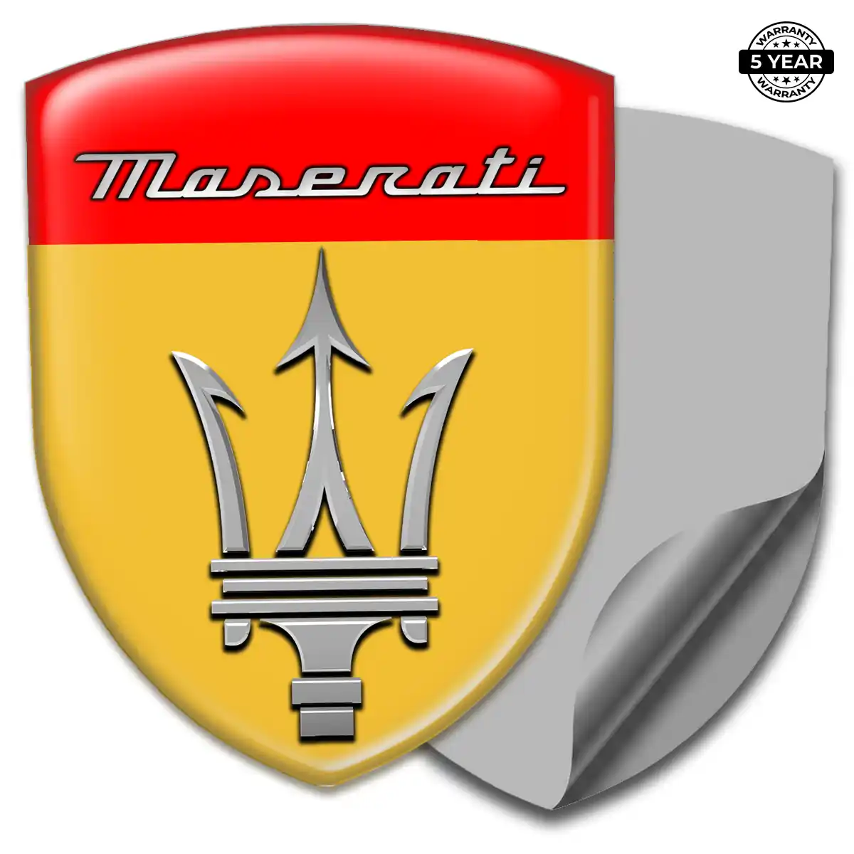 Maserati Resin Badge Sticker Elite Finish