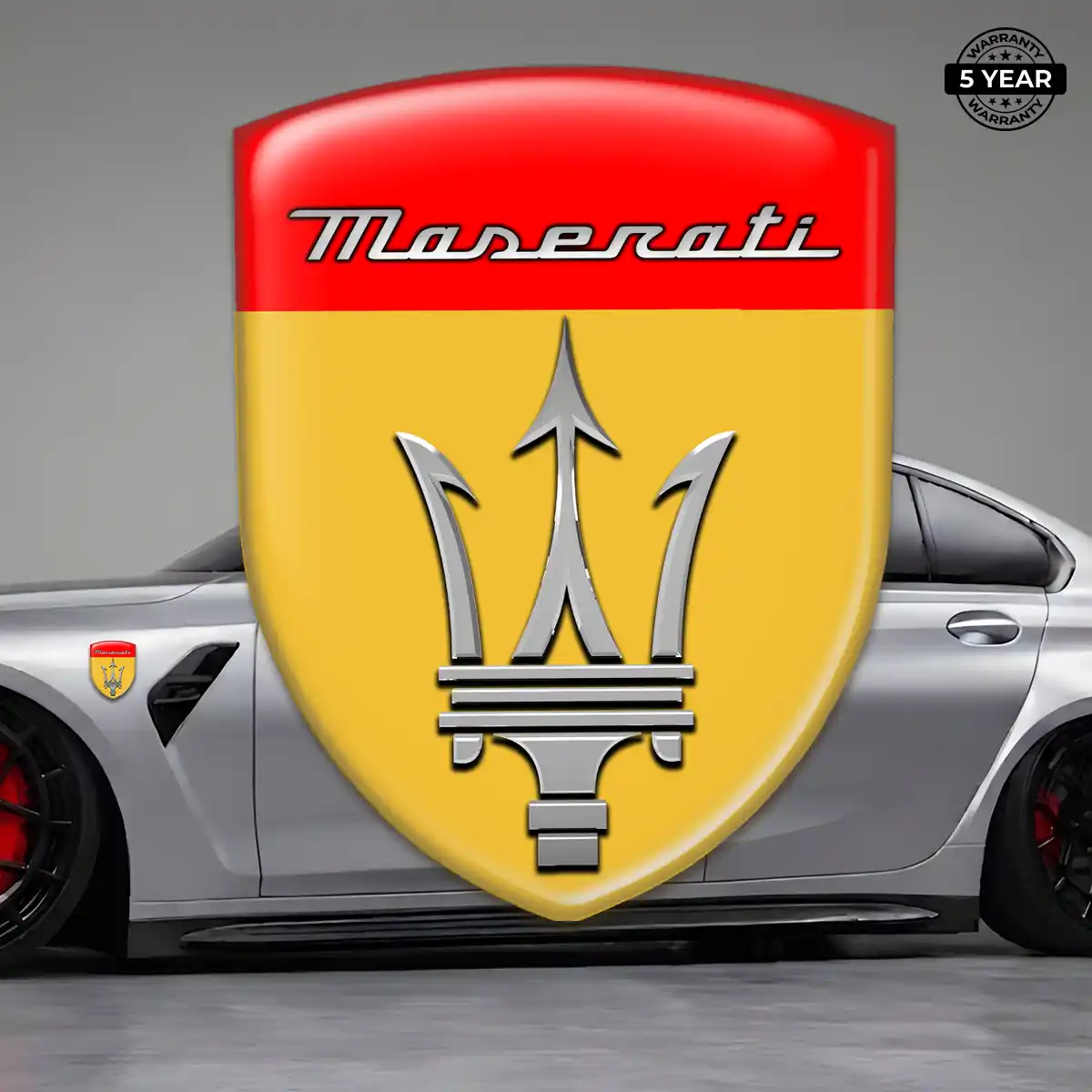 Maserati Resin Badge Sticker Elite Finish