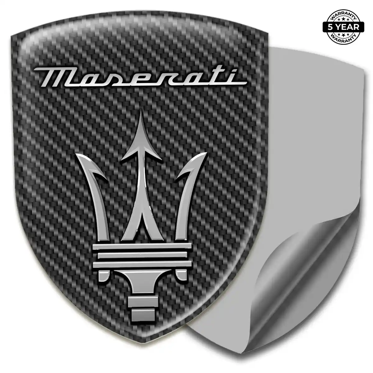 Maserati Resin Badge Sticker Sleek Style