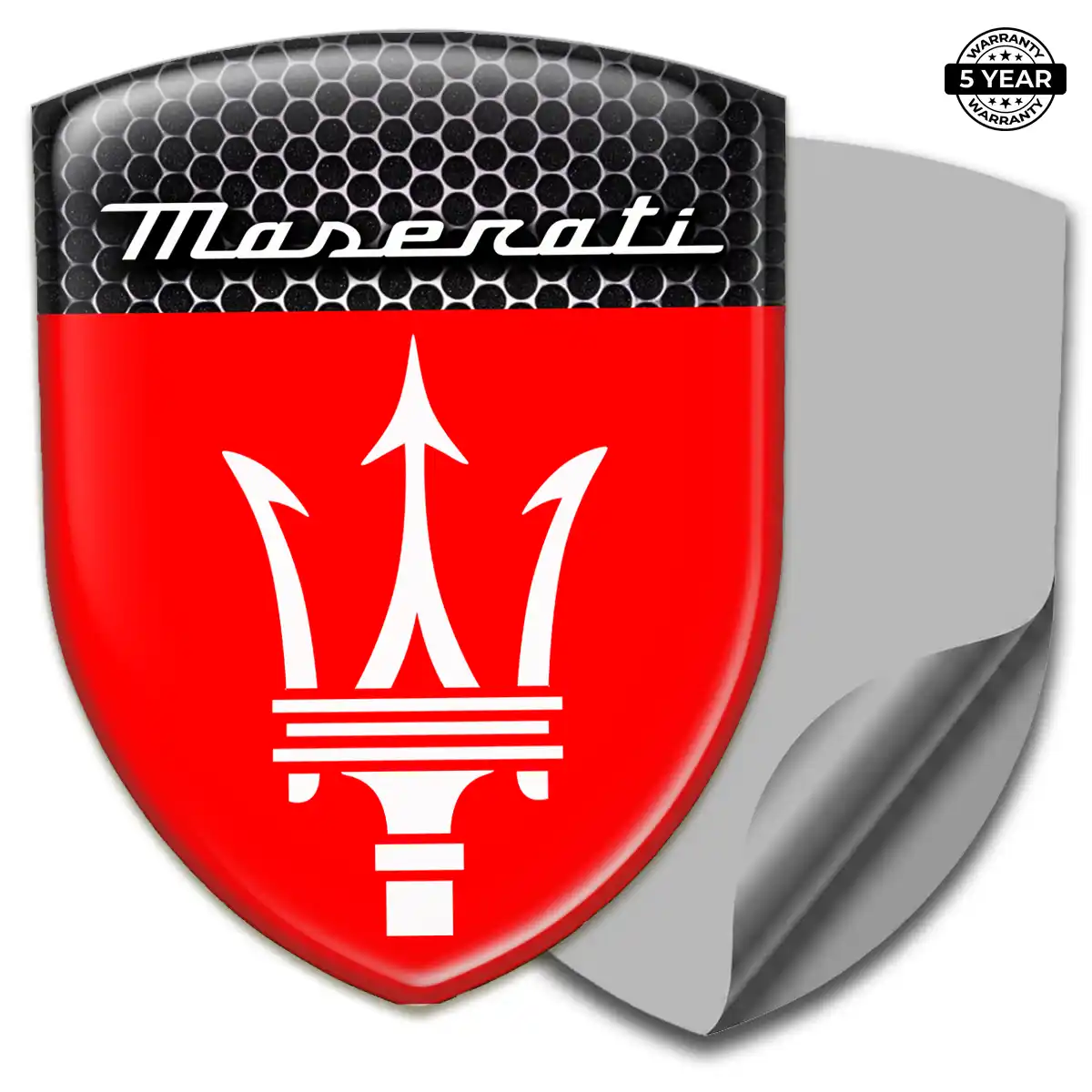 Maserati Resin Domed Sticker Elite Finish