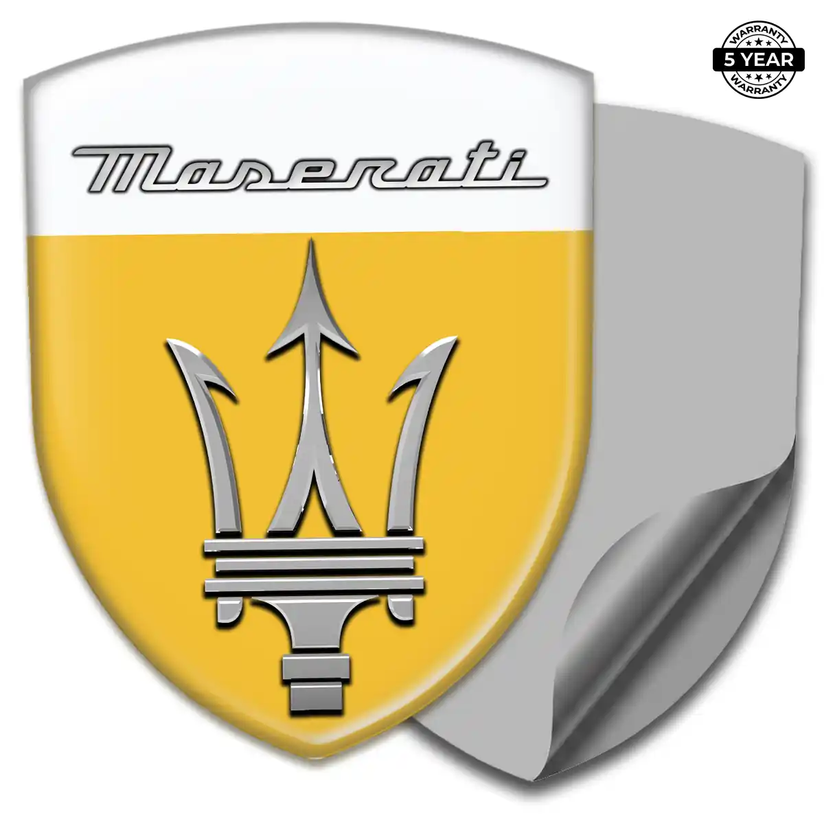 Maserati Resin Domed Sticker Sleek Style