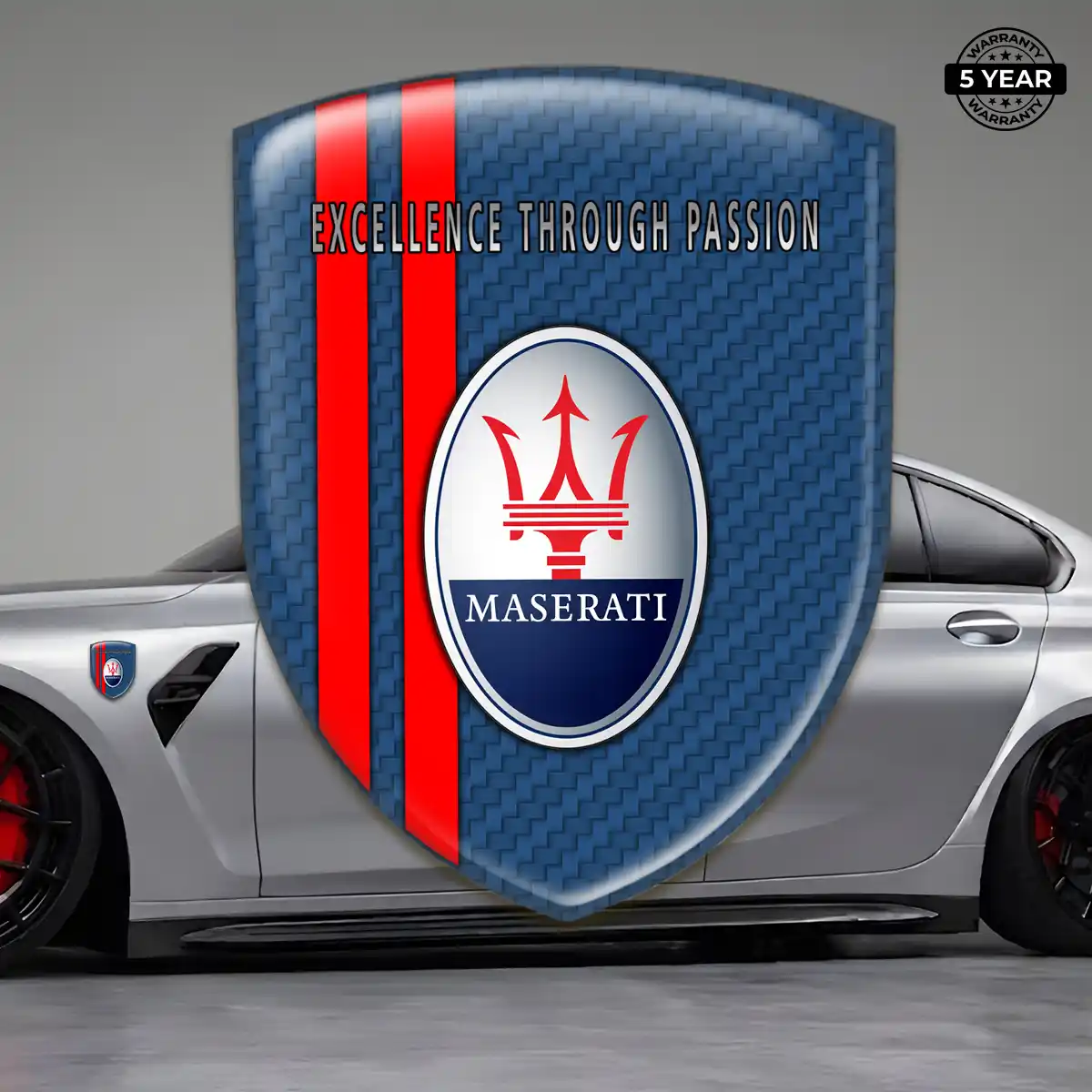 Maserati Resin Domed Sticker Superior Craft
