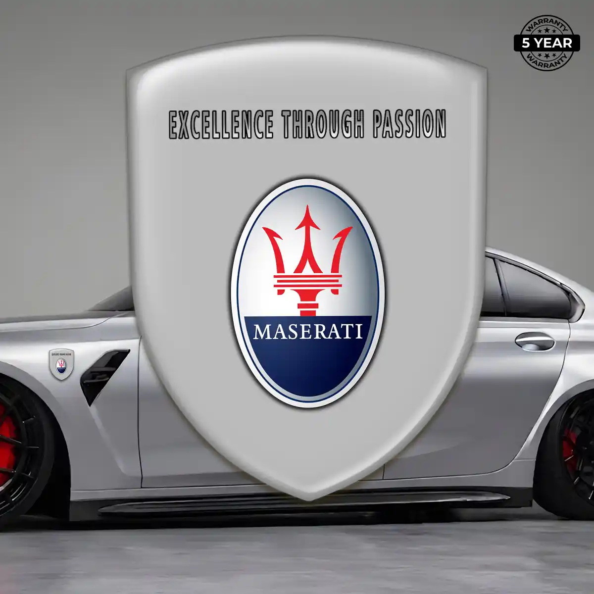 Maserati Resin Emblem Sticker Superior Craft