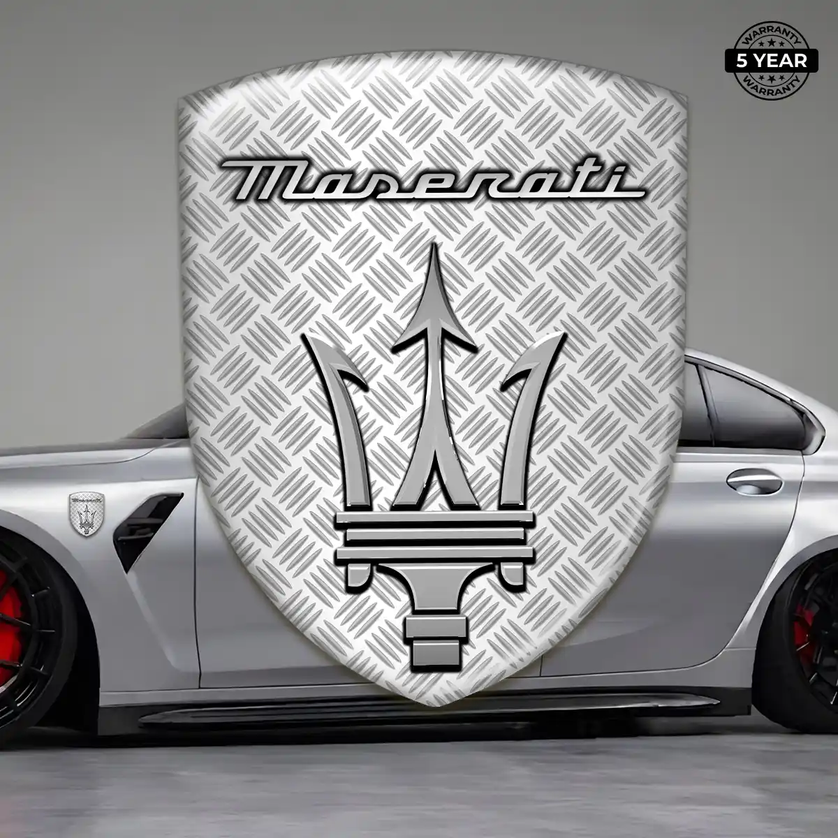 Maserati Self Adhesive Emblem Sticker Elite Finish