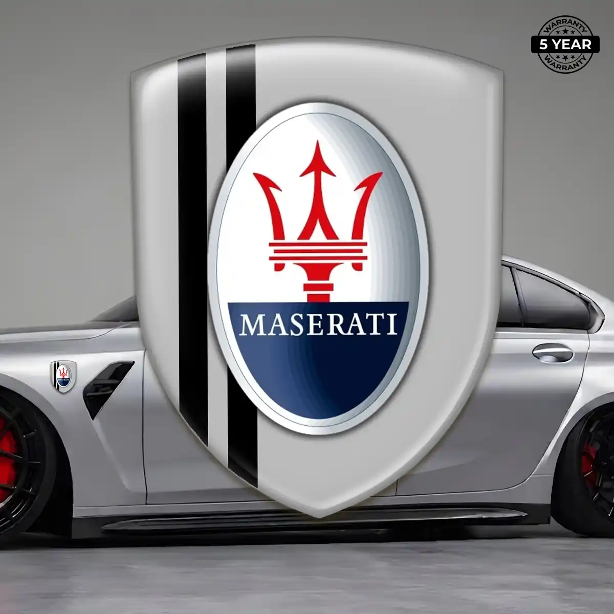 Maserati Self Adhesive Emblem Sticker Refined Design