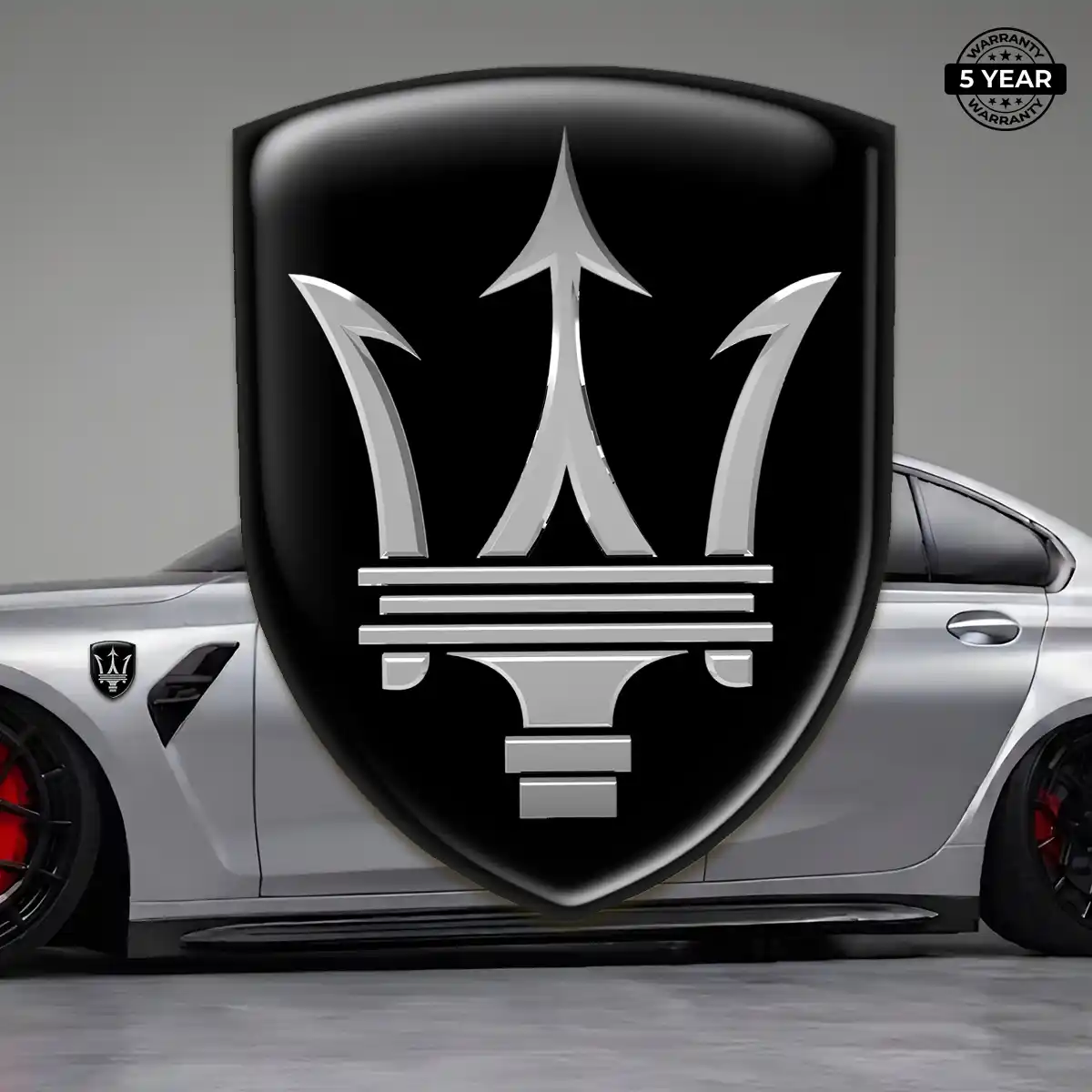 Maserati Self Adhesive Emblem Sticker Sleek Style