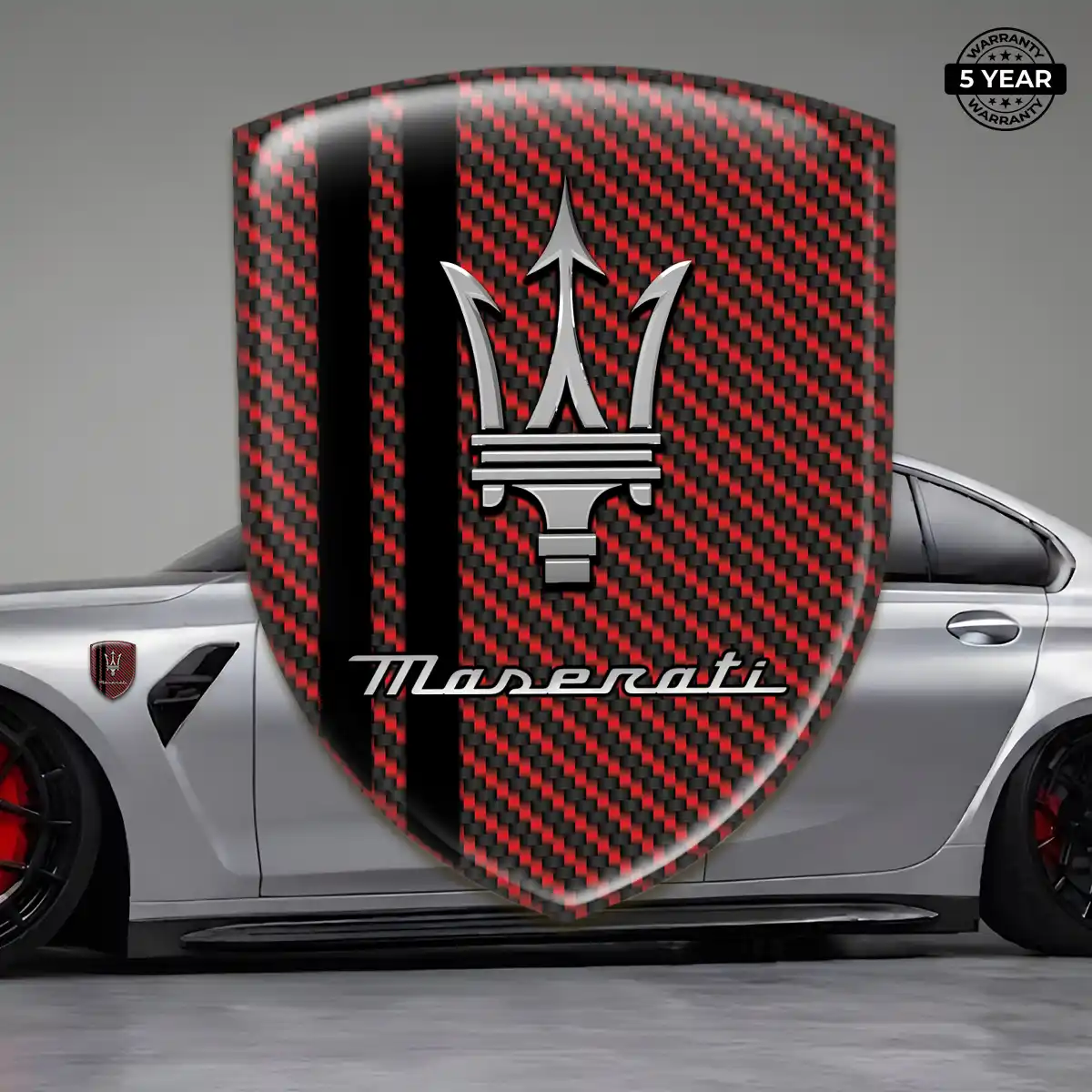 Maserati Silicone Badge Elite Finish
