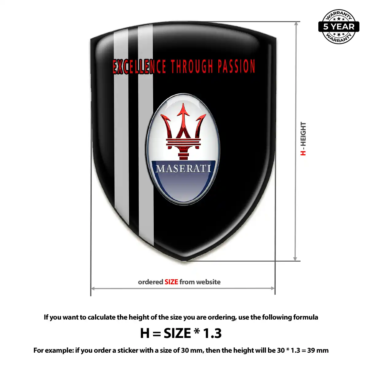 Maserati Silicone Badge Prime Quality