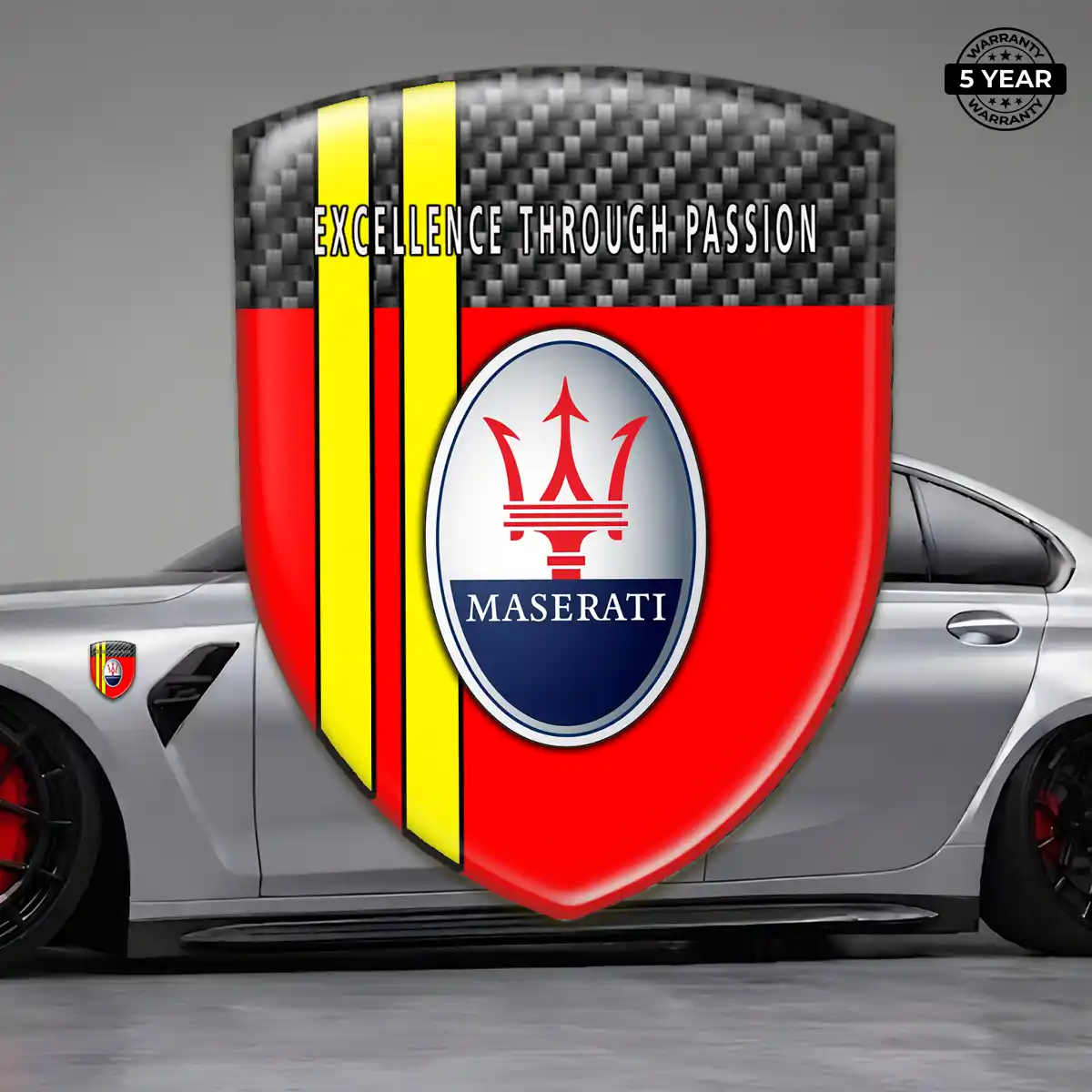 Maserati Silicone Badge Refined Design